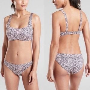 Athleta Aqualux Quick Dry Batik Bikini 2 Piece Matching Set- Size XS, 32B/C